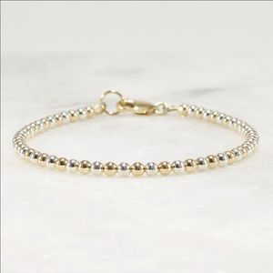 14k gold fill and sterling silver beaded bracelet